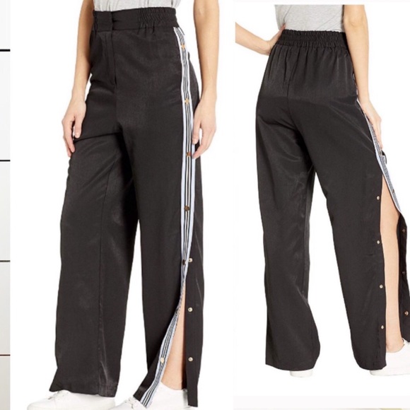bishop + young Pants - Bishop and young black snap track pants